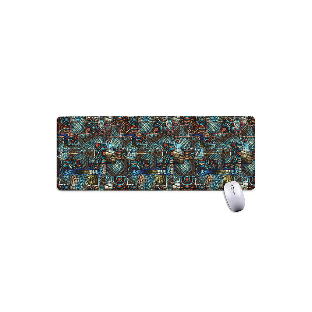 Mosaic Patchwork Pattern Print Extended Mouse Pad