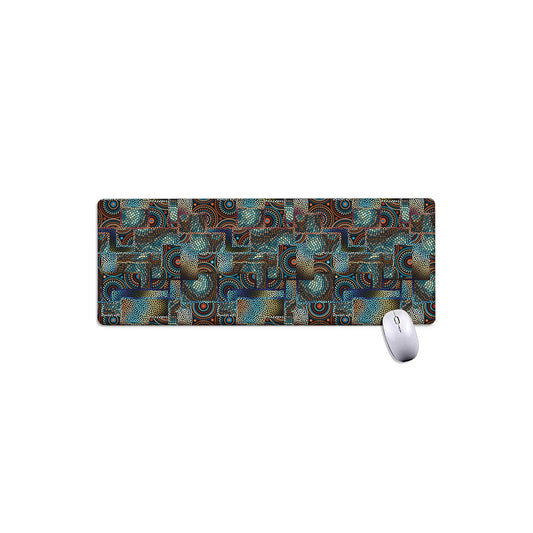 Mosaic Patchwork Pattern Print Extended Mouse Pad