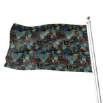 Mosaic Patchwork Pattern Print Flag