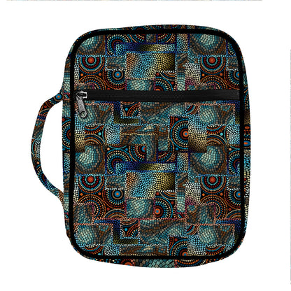 Mosaic Patchwork Pattern Print Front Pocket Bible Bag