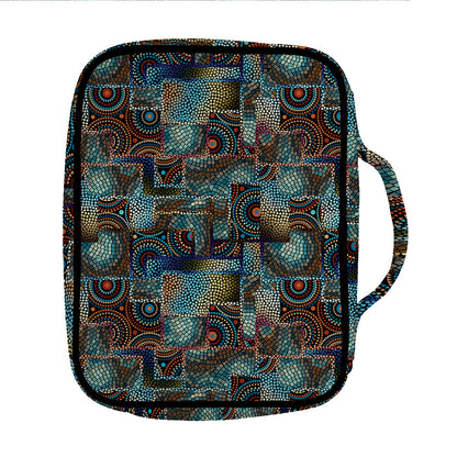 Mosaic Patchwork Pattern Print Front Pocket Bible Bag