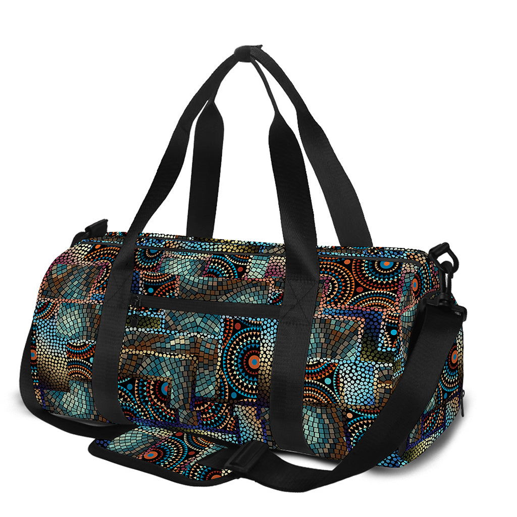 Mosaic Patchwork Pattern Print Gym Bag