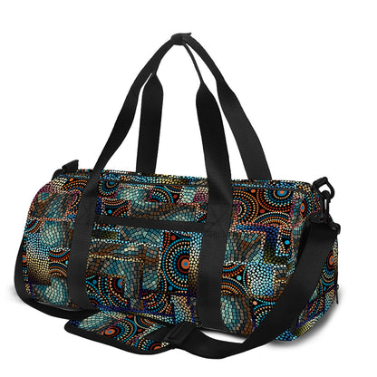 Mosaic Patchwork Pattern Print Gym Bag