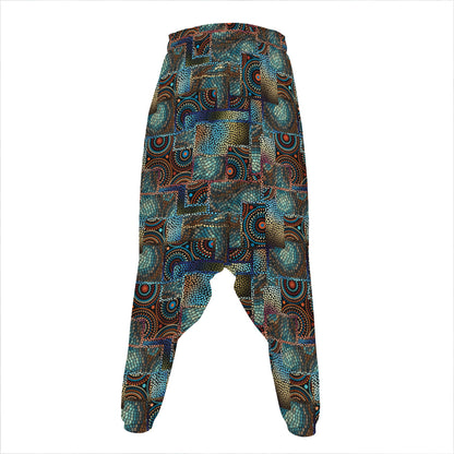 Mosaic Patchwork Pattern Print Hammer Pants