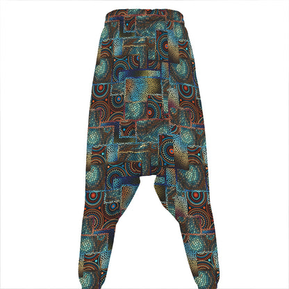 Mosaic Patchwork Pattern Print Hammer Pants