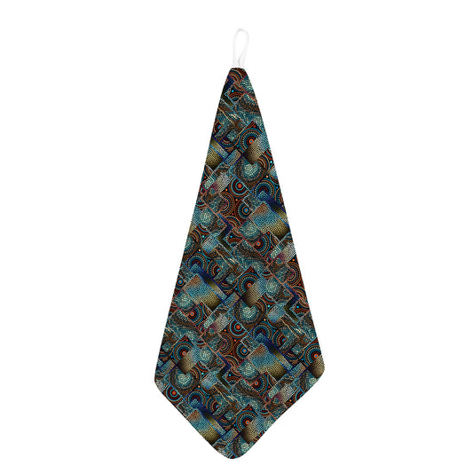 Mosaic Patchwork Pattern Print Hand Towel