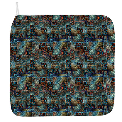 Mosaic Patchwork Pattern Print Hand Towel