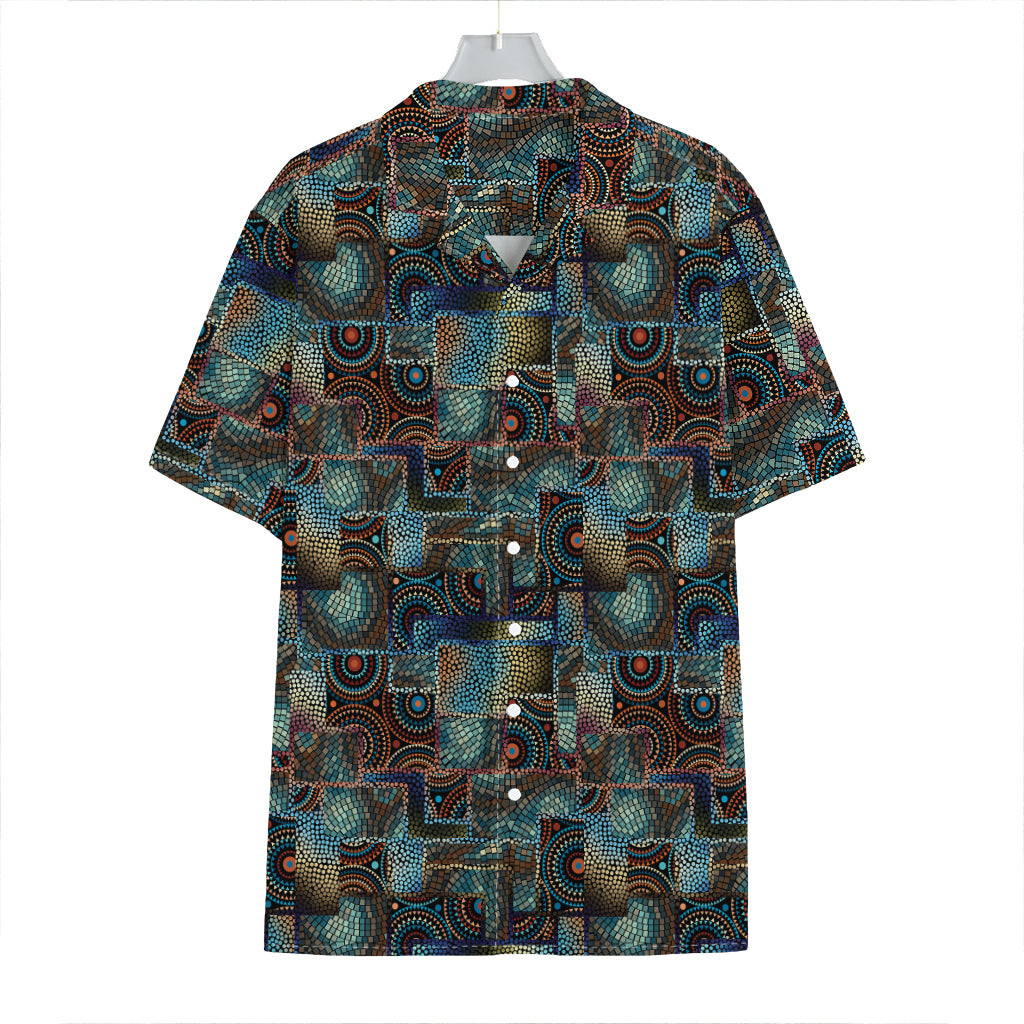 Mosaic Patchwork Pattern Print Hawaiian Shirt