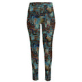 Mosaic Patchwork Pattern Print High-Waisted Pocket Leggings