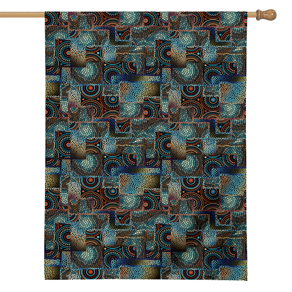 Mosaic Patchwork Pattern Print House Flag