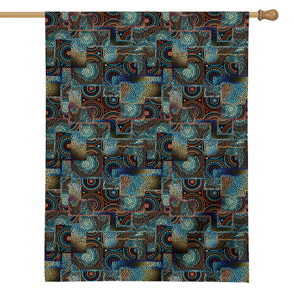 Mosaic Patchwork Pattern Print House Flag
