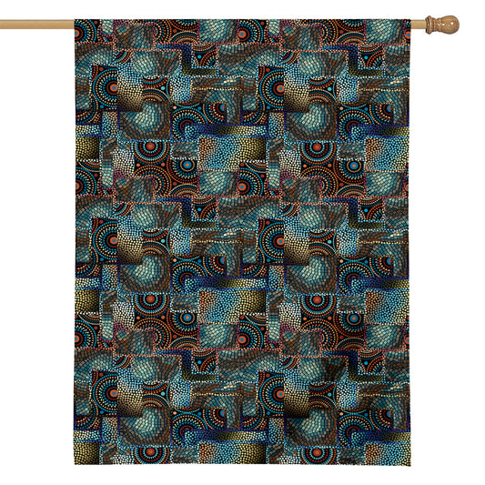 Mosaic Patchwork Pattern Print House Flag