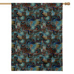 Mosaic Patchwork Pattern Print House Flag