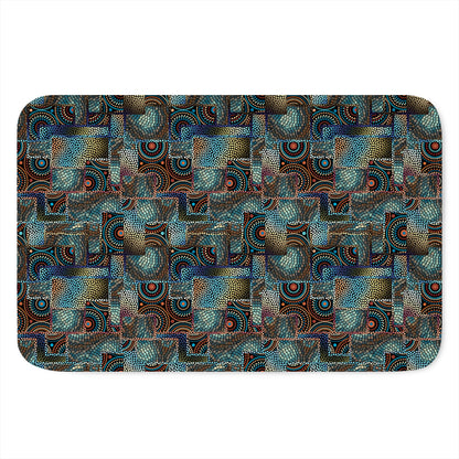 Mosaic Patchwork Pattern Print Indoor Door Mat