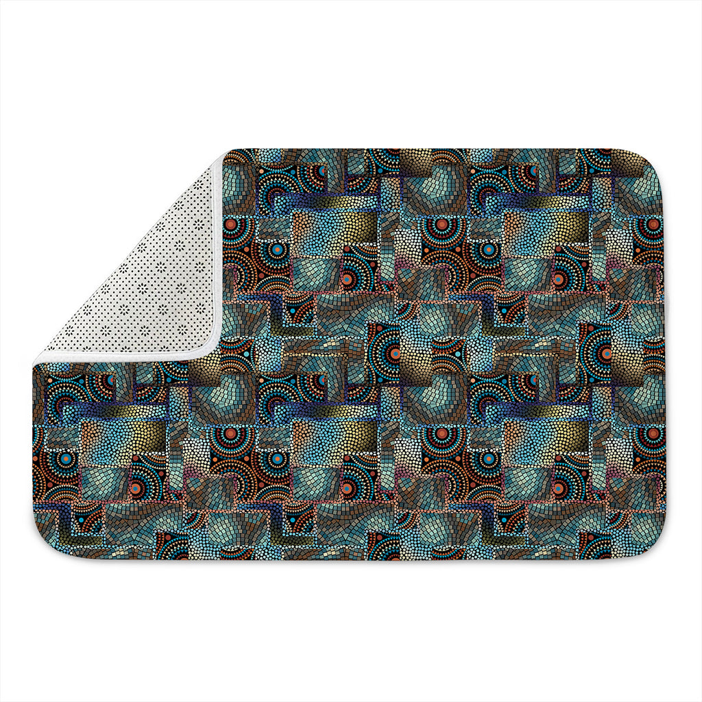 Mosaic Patchwork Pattern Print Indoor Door Mat