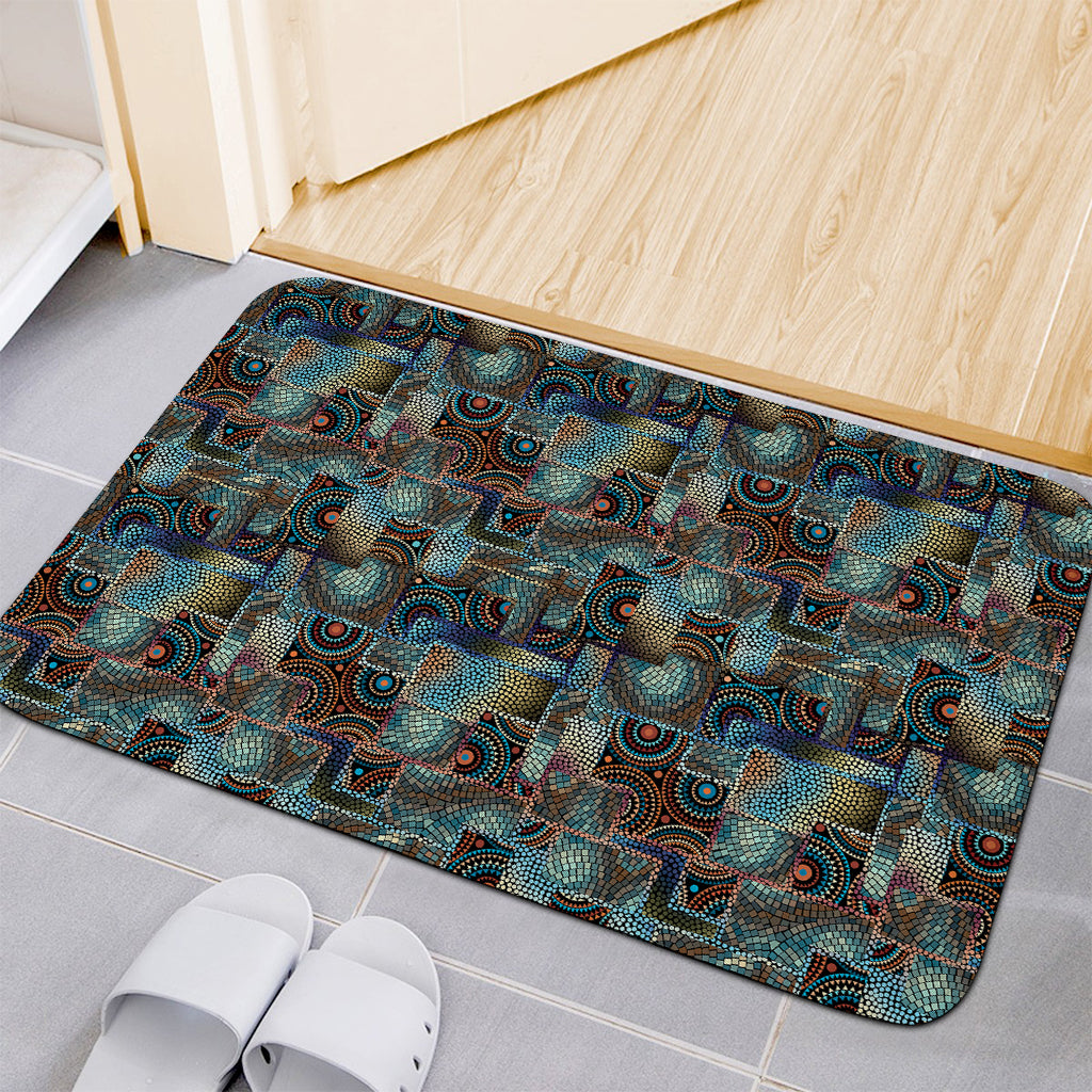 Mosaic Patchwork Pattern Print Indoor Door Mat