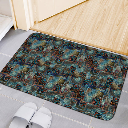 Mosaic Patchwork Pattern Print Indoor Door Mat
