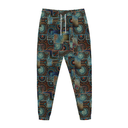 Mosaic Patchwork Pattern Print Jogger Pants