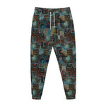 Mosaic Patchwork Pattern Print Jogger Pants