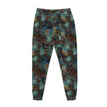 Mosaic Patchwork Pattern Print Jogger Pants