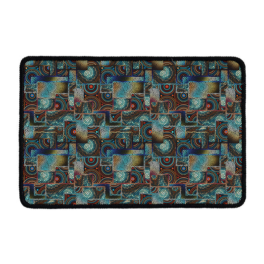 Mosaic Patchwork Pattern Print Kitchen Mat