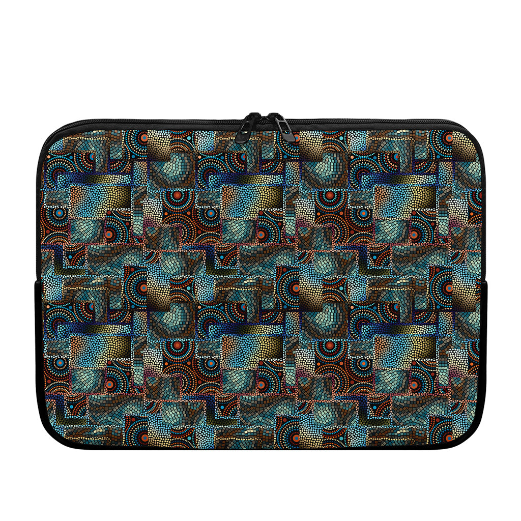 Mosaic Patchwork Pattern Print Laptop Sleeve