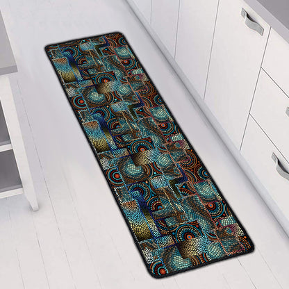 Mosaic Patchwork Pattern Print Long Kitchen Mat