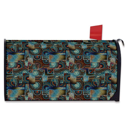 Mosaic Patchwork Pattern Print Mailbox Cover