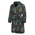 Mosaic Patchwork Pattern Print Men's Bathrobe