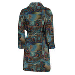 Mosaic Patchwork Pattern Print Men's Bathrobe