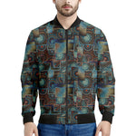 Mosaic Patchwork Pattern Print Men's Bomber Jacket