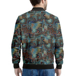 Mosaic Patchwork Pattern Print Men's Bomber Jacket