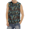 Mosaic Patchwork Pattern Print Men's Fitness Tank Top