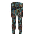 Mosaic Patchwork Pattern Print Men's Leggings