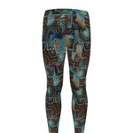 Mosaic Patchwork Pattern Print Men's leggings