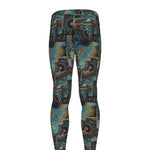 Mosaic Patchwork Pattern Print Men's leggings