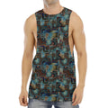 Mosaic Patchwork Pattern Print Men's Muscle Tank Top