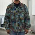 Mosaic Patchwork Pattern Print Men's Shirt Jacket