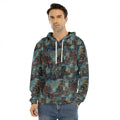 Mosaic Patchwork Pattern Print Men's Velvet Pullover Hoodie