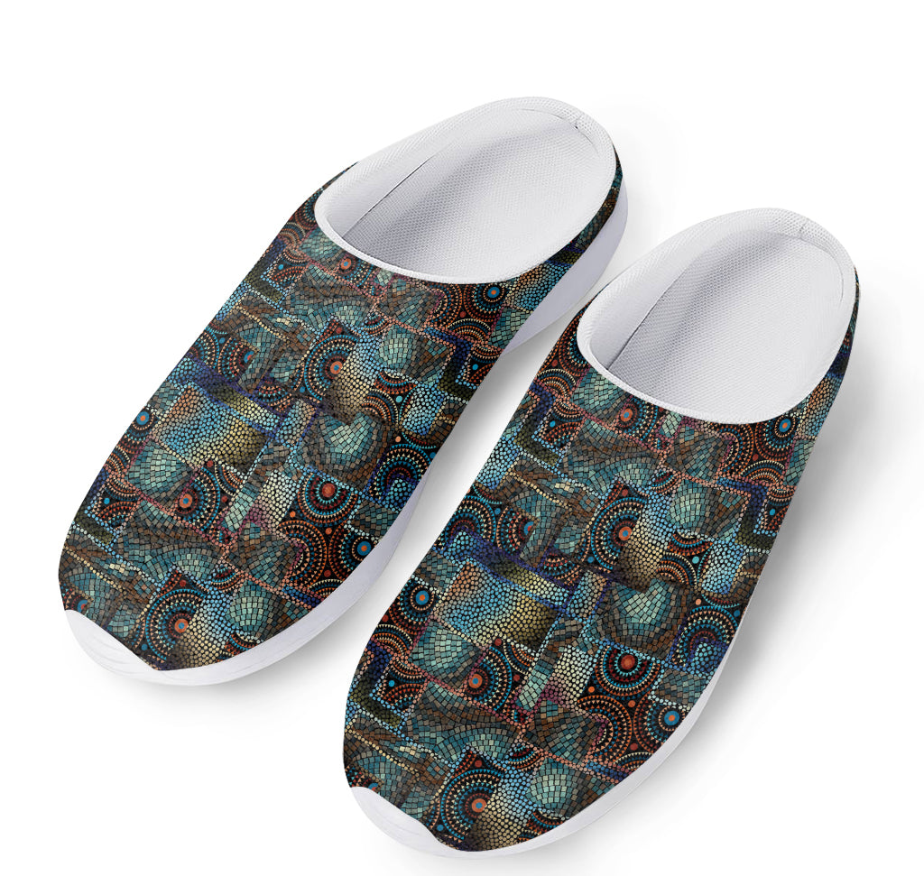Mosaic Patchwork Pattern Print Mesh Casual Shoes