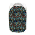 Mosaic Patchwork Pattern Print Mesh Laundry Hamper
