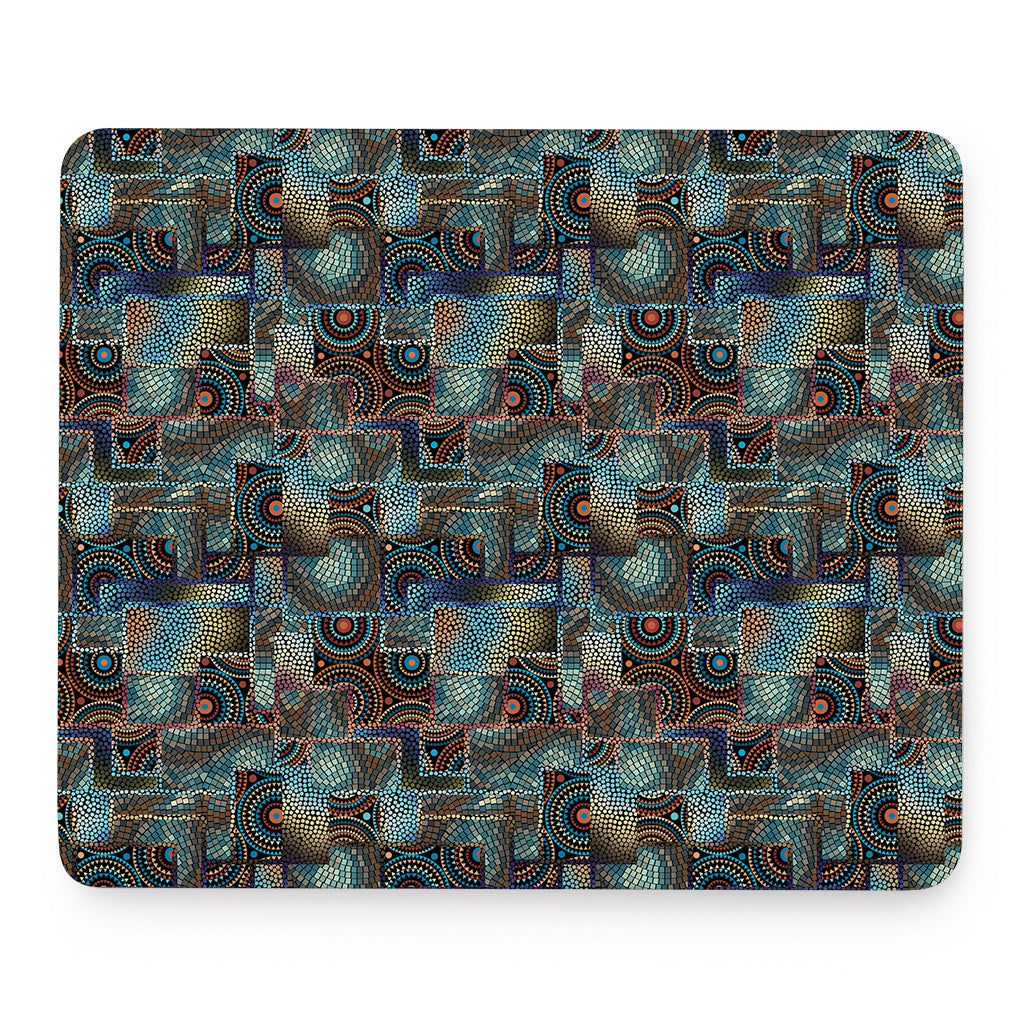 Mosaic Patchwork Pattern Print Mouse Pad