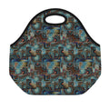 Mosaic Patchwork Pattern Print Neoprene Lunch Bag