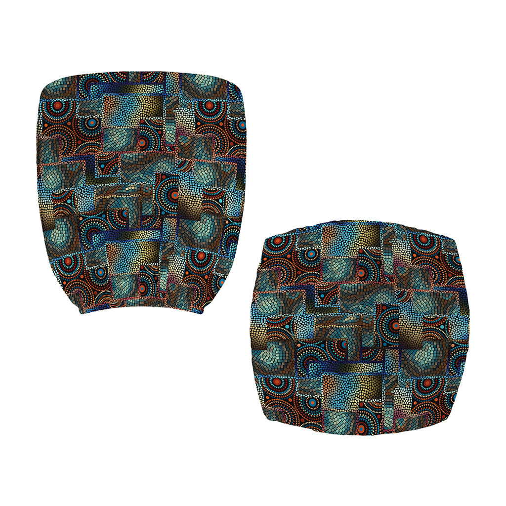 Mosaic Patchwork Pattern Print Office Chair Cover