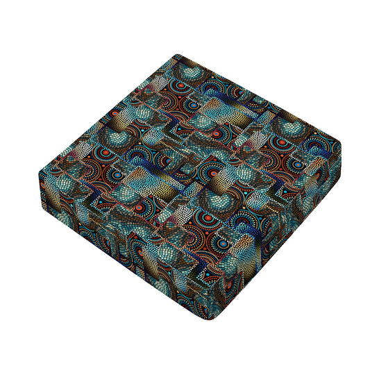 Mosaic Patchwork Pattern Print Outdoor Seat Cushion Cover