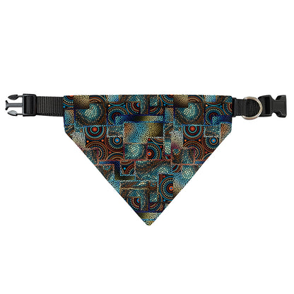Mosaic Patchwork Pattern Print Over The Collar Dog Bandana
