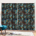 Mosaic Patchwork Pattern Print Pencil Pleat Curtains