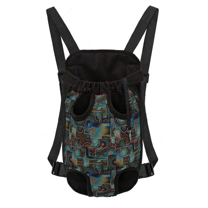 Mosaic Patchwork Pattern Print Pet Carrier Backpack