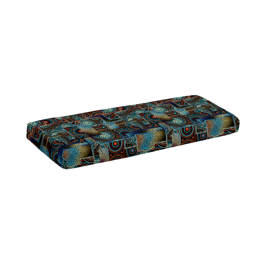 Mosaic Patchwork Pattern Print Piano Keyboard Cover