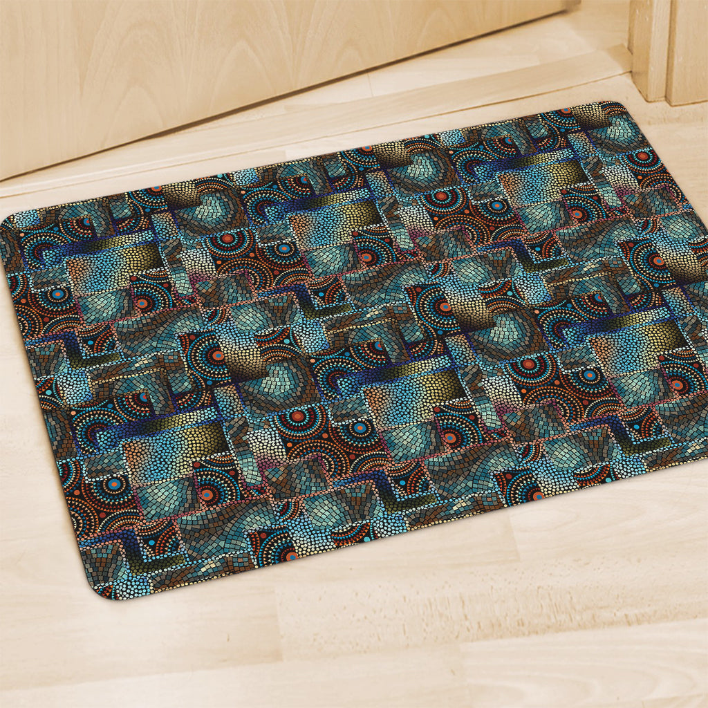 Mosaic Patchwork Pattern Print Polyester Doormat